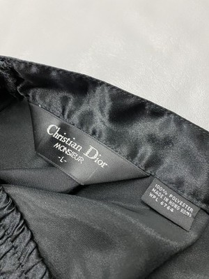 Christian Dior Boxer Shorts Underwear Mens Large Black Satin