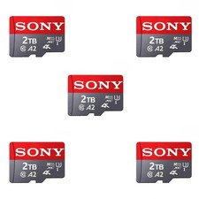 Menge 5 Sony 2TB Micro SD Karte Große Leistung High Speed Speicher GRATIS ADAPTER