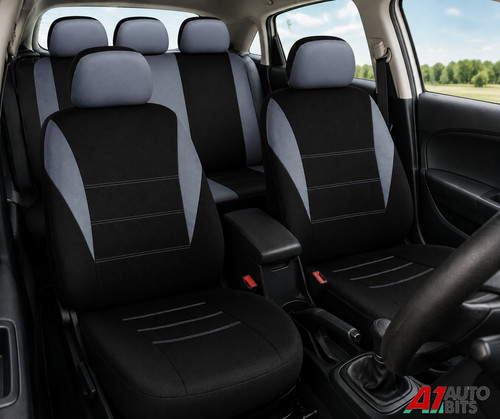 Car Seat Covers Protector Grey Full Set Fabric For Nissan Qashqai Juke Note