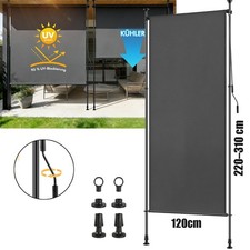 Senkrechtmarkise Außenrollo Balkonrollo Sichtschutz 120x310cm Sonnenschutz 