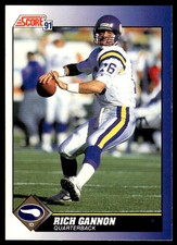1991 Score Rich Gannon Minnesota Vikings #86