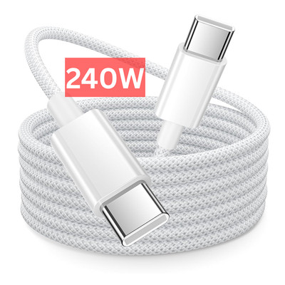 Extra langes 2m 240W USB-C Kabel für MacBook Pro 16'' M3 M2 M1 Max geflochtenes Kabel