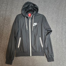 Nike Sportswear Windrunner Jacket Women Size M Black White 904306-011