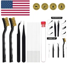 3D Printer Nozzle Cleaning Kit with Brush - 10 Pieces 0.4 mm Cleaning Needles...