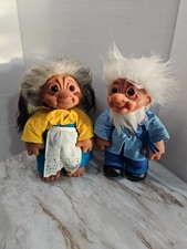 Dam Troll Dolls Grandma Grandpa Set Vintage Thomas Denmark 1977