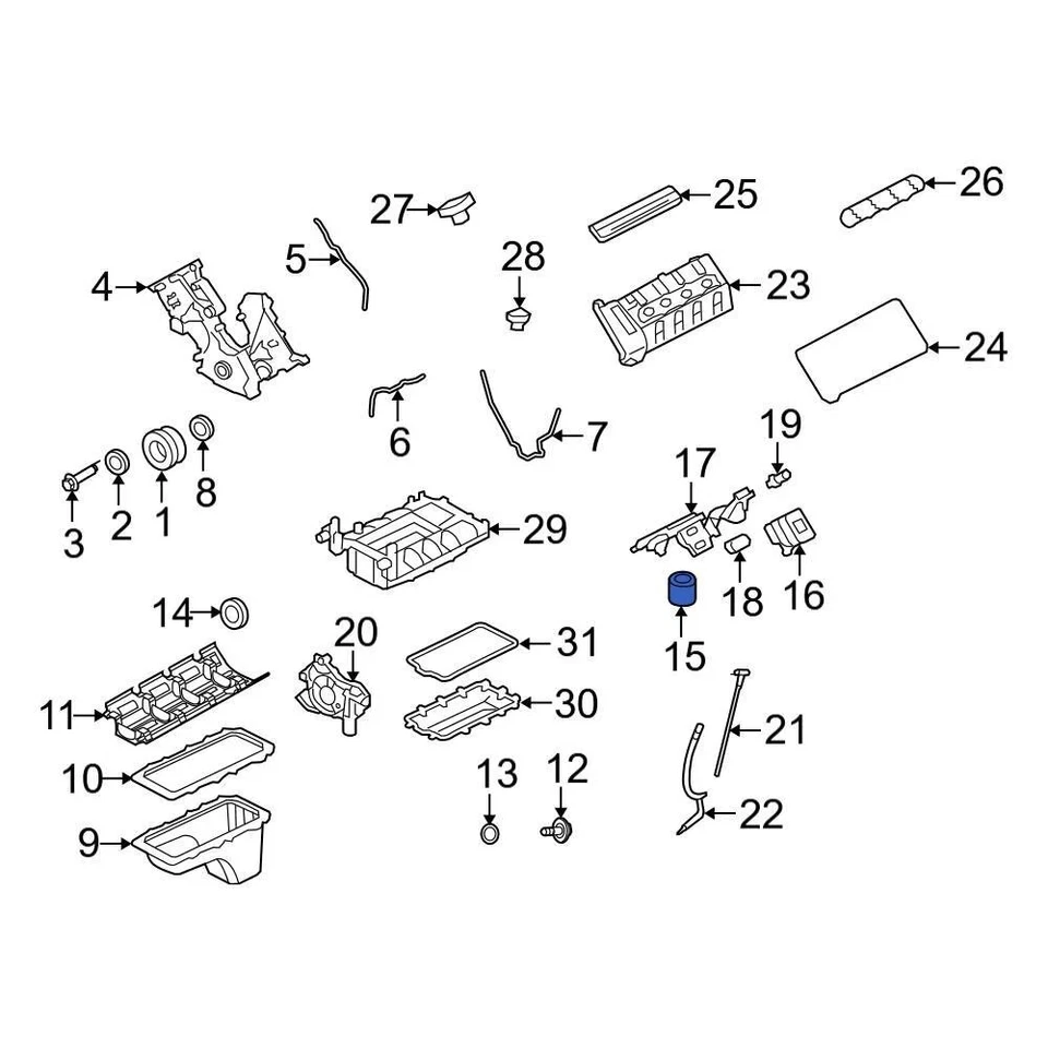 For Ford E-250 Econoline 1997-1999 Ford F1AZ6731BD Engine Oil Filter - Изображение 4 из 4