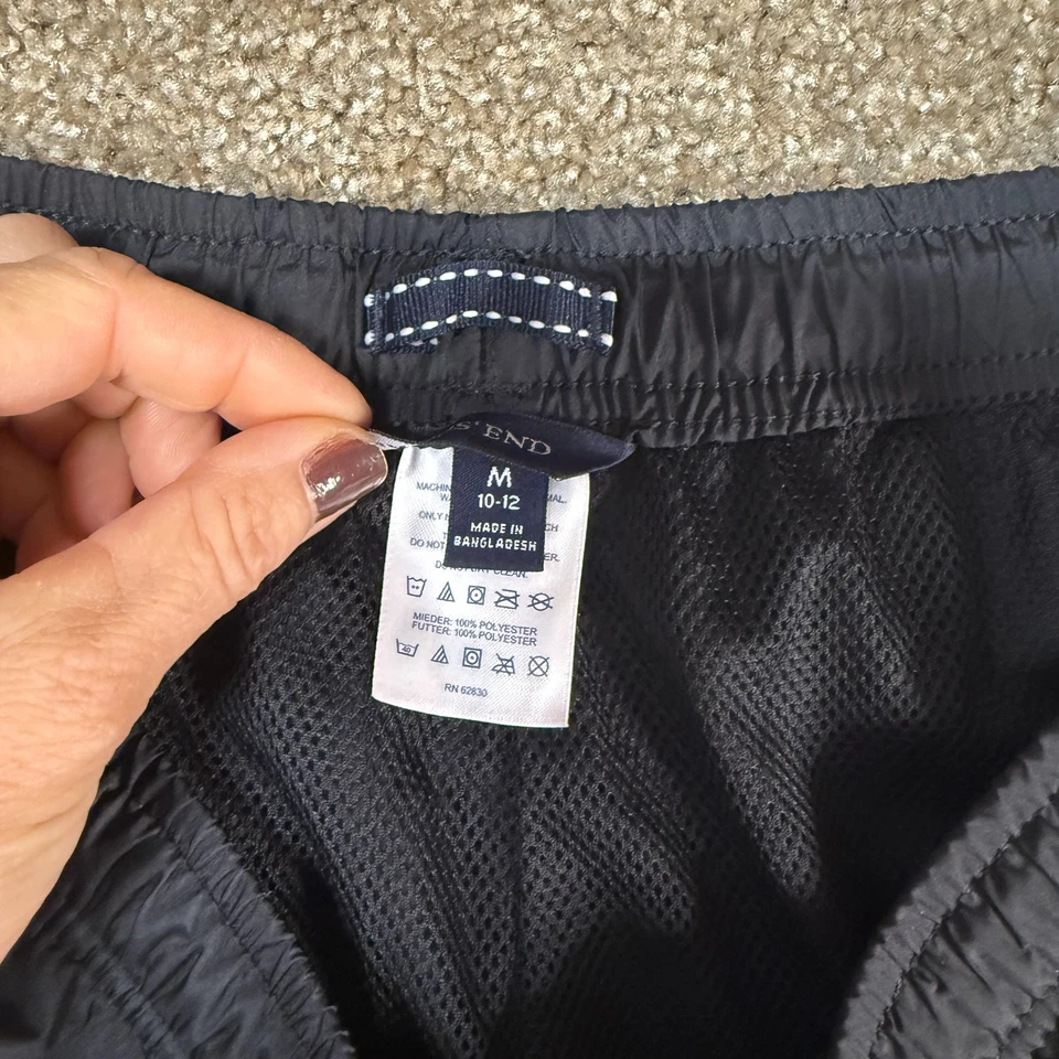 Lands' End туризм спортивные шорты женщин средний 10-12 черный в полоску сетки с подкладкой - Изображение 2 из 4