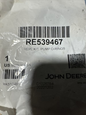 RE539467 Repl Kit Pump O Rings
