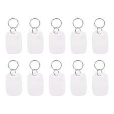 10 Pcs 13.56MHz UID Rectangle Writable Rewritable Smart Key Fobs, White