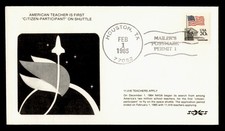 DR WHO 1985 SPACE SHUTTLE TEACHER MAILERS POSTMARK PERMIT SCCS CACHET M44213