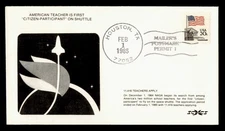 DR WHO 1985 SPACE SHUTTLE TEACHER MAILERS POSTMARK PERMIT SCCS CACHET M44213