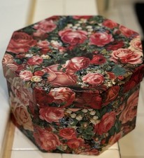 Hat Box Organizer Multi Color Floral