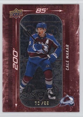 2023-24 Upper Deck Series 1 200' x 85' Red 70/99 Cale Makar #DM-22 0y85
