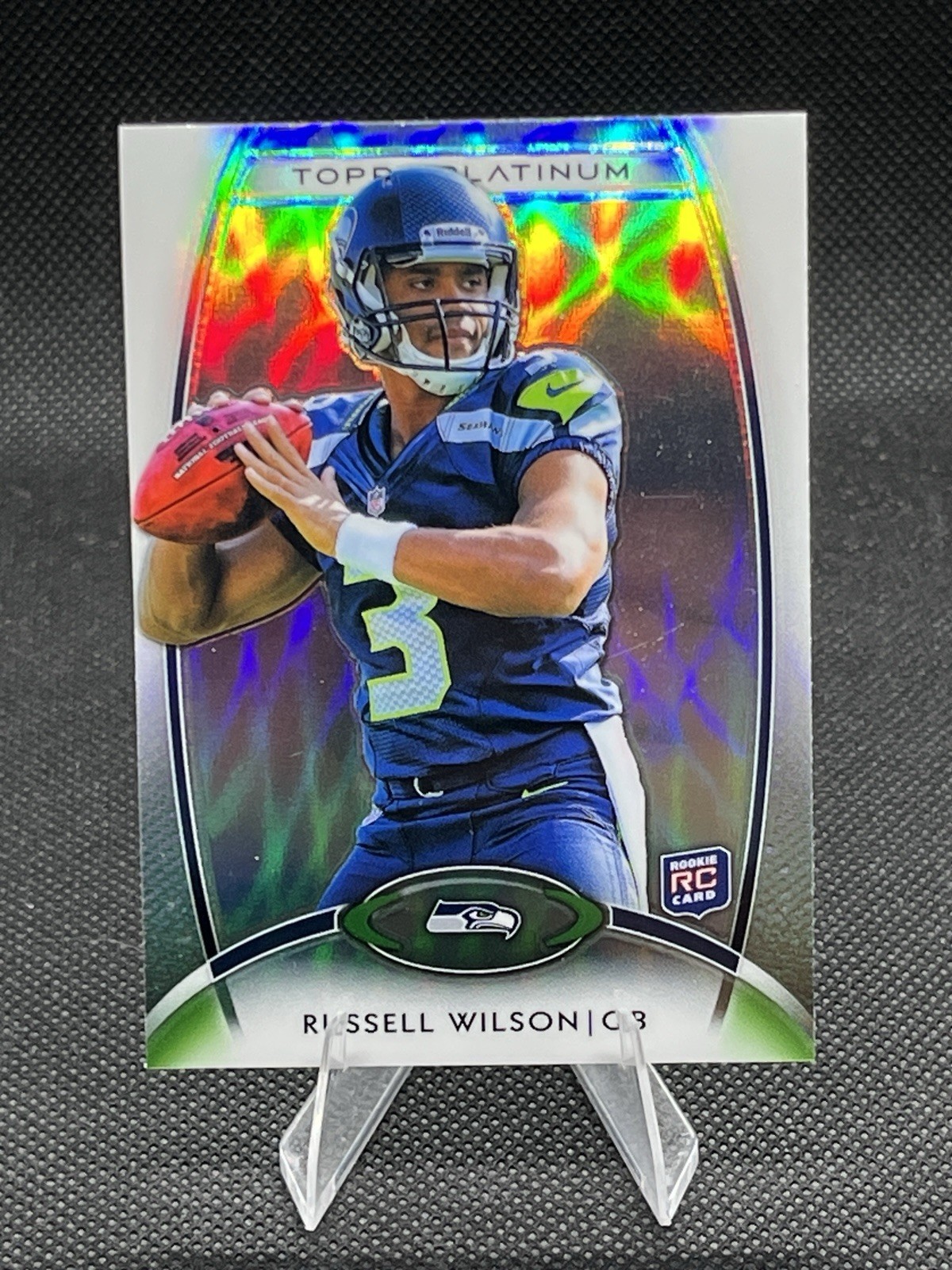 2012 Russell Wilson Topps Platinum Silver Rookie RC #138 Seahawks Steelers🔥🏈