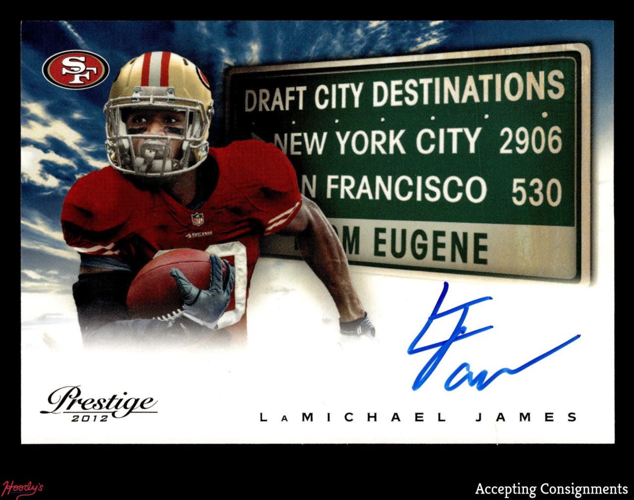 LaMichael James Panini Prestige Draft City Destinations #21 Autograph