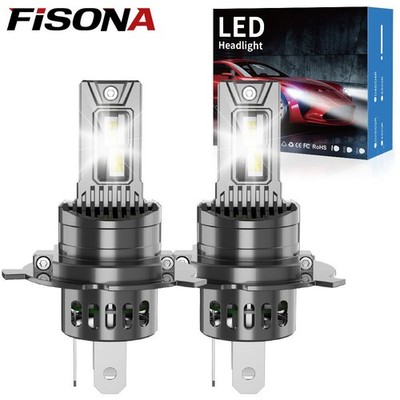 FISONA H4/9003 LED Headlight Bulbs Conversion Kit High Low Dual Beam 6500K White
