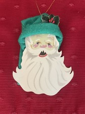 Edna Oar Young SANTA Head CHRISTMAS ORNAMENT Vintage Collectible SHADOWDANCER
