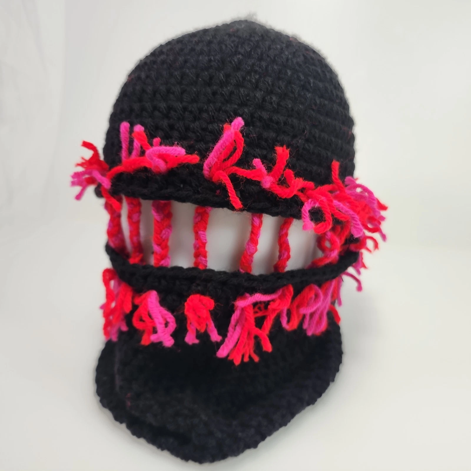 Custom Crochet Knit Yeat Black Red Balaclava Shiesty Ski Hat Rope Eyes
Opens in a new window or tab