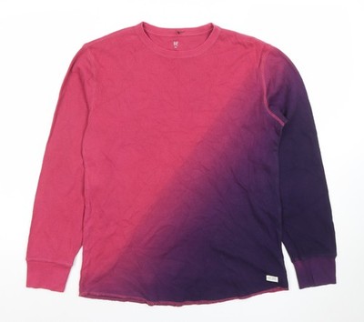 GAP Kinder Jungen lila rosa Langarm Pullover Sweatshirt XXL 14-15 Jahre Baumwolle