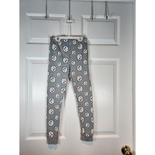 Boy's sz 8 Pittsburgh Steelers Grey Logo Pajama PJ Pants Elastic Waist by NFL