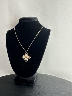 Echte 18K massive italienische Gelbgold Halskette Anhänger 18''