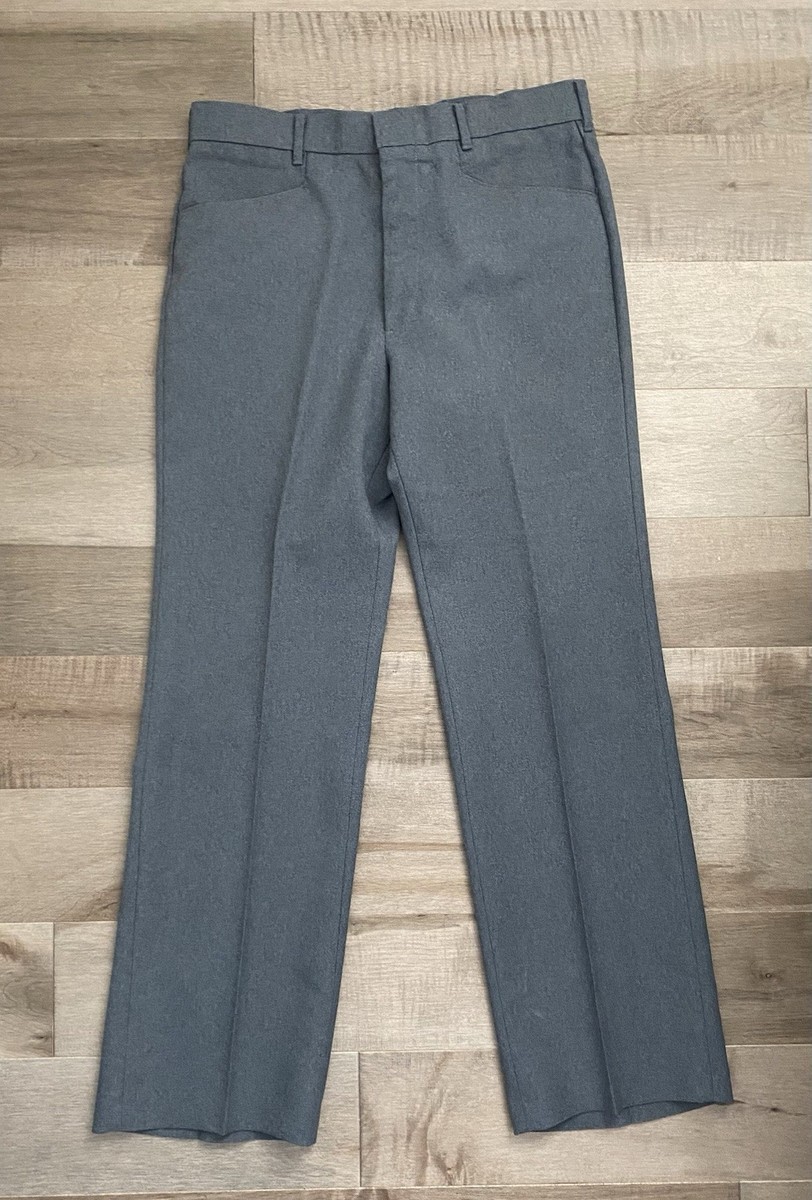 90s USA Levi’s Action Slacks STA-PREST Vintage Levis Menswear Action Slacks Grey Dress Pants 32”x30” 90's