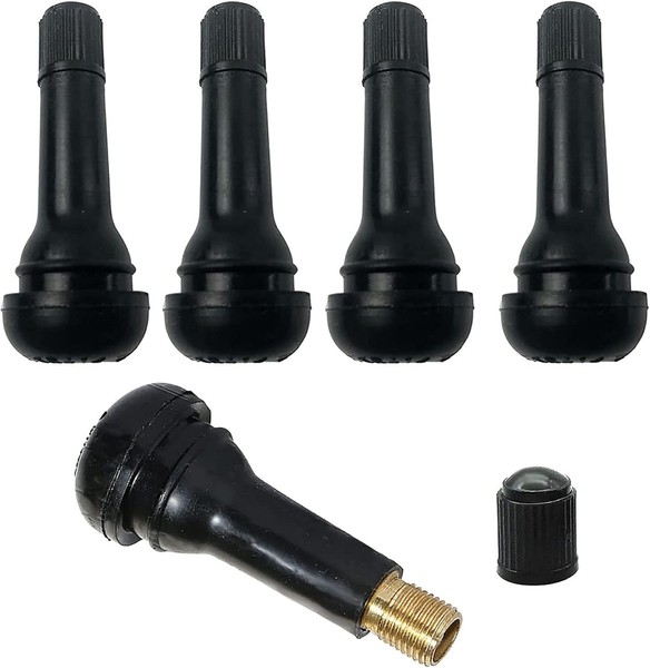 Hochwertige TR414 Gummi Ventile FüR Auto Und Motorrad, Schwarz, 5 StüCk-image
