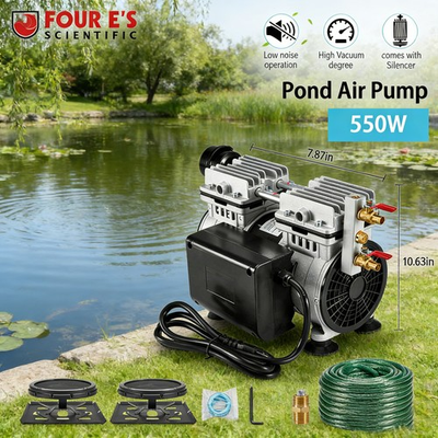 #ad Pond Aerator 550W 5.35CFM High Pressure Air Pump for Lake Aeration Floating Pump $309.99