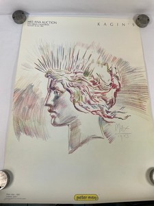 Vintage Peter Max "Liberty Lady" Kagin's Ana Auction Poster (#1)