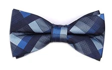 Skinny Ties for Mens Novelty Plaid Check Business Wedding One Size Bowtie 3