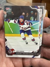 Jack Hughes Golden Goal 2026 Olympics Topps NOW Card 18 In Hand