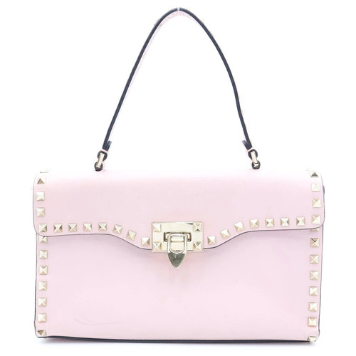 Valentino Rockstud 2Way Shoulder Handbag Leather Pink