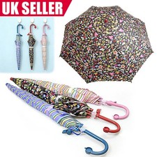 Kids Children Printed Waterproof Umbrella Assorted Designs Boys Girls School UK
