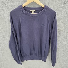 Burberry Brit Sweater Mens Large Blue Pullover Crew Neck