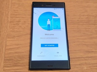 Sony Xperia XZ F8332 32GB Forest Blue 5,2 Zoll Smartphone (gesprungenes Display)
