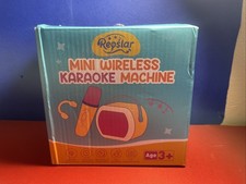 Reoslar Mini Wireless Karaoke Machine With 2 Mic  s Purple