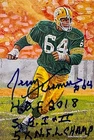 JERRY KRAMER SIGNED CUSTOM GOAL LINE ART CARD~FOOTBALL HALL OF FAME~HOF AUTO