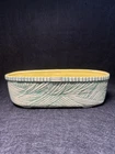 VTG  1959 McCoy Oblong Palm Motif Matte Basket Line Planter 2.5x9.25 In EUC