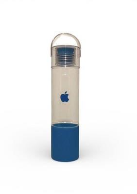 Apple Computer Employee Store Water Bottle 23oz Tumbler Teal Blue BPA Free Rare