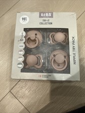 Bibs Try It Collection in Pink Size 1 Pacifiers 0-6 Months Pack of 4