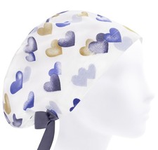 Scrub hat, scrub caps for women, valentines scrub cap, heart surgical cap