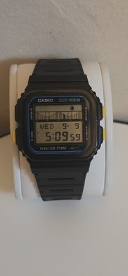 VINTAGE CASIO FT-100W FISH IN TIME DIGITAL WATCH JAPAN 1989 RARE MODULE
