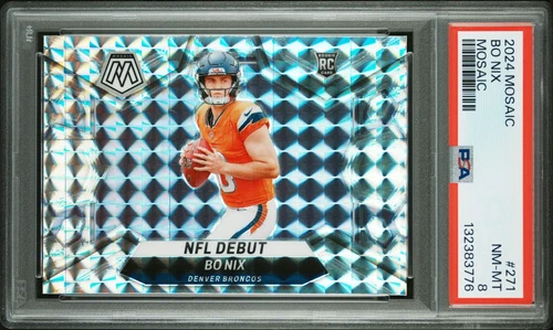 🔥 2024 MOSAIC BO NIX #271 SILVER PRIZM MOSAIC ROOKIE RC NM MINT PSA 8 🔥