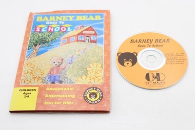 BARNEY BEAR GOES TO SCHOOL PC CD-ROM CD GAME 1994 FOR CHILDREN