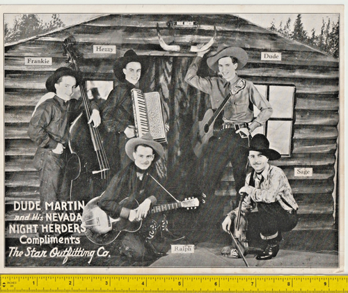 Vintage 1940s DUDE MARTIN NEVADA NIGHT HERDERS Original Photo Cowboy Country