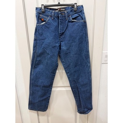 Wrangler FR Flame Resistant Relaxed Fit Jeans Mens Blue Denim HRC2 NFPA 2112