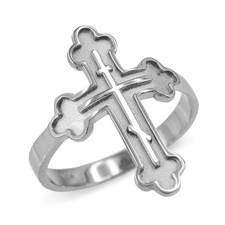 .925 Sterling Silver Russian Orthodox Cross R...