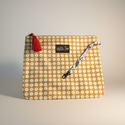 Matilda Jane Wish You Were Here Going Somewhere Zipper Pouch Only Yellow Tassel