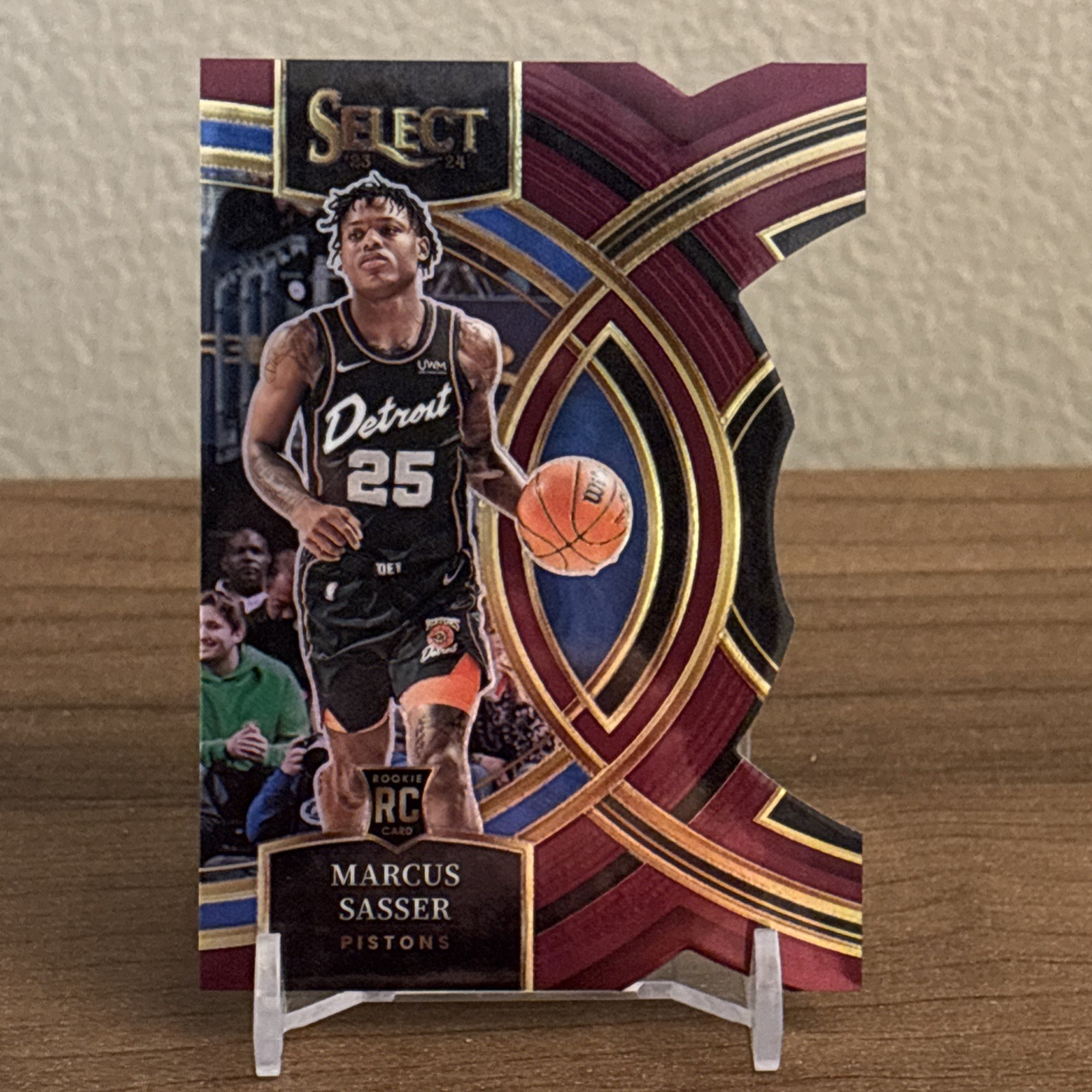 Marcus Sasser 2023-24 Panini Select #114 Rookie Die Cut Maroon Prizm /175