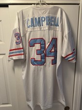 Mitchell & Ness Houston Oilers Earl Campbell Jersey Size 54 Flaws Stained See 